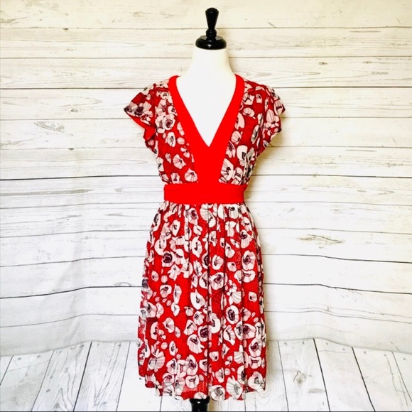 H&M Red Poppy Floral Summer Dress - Picture 8 of 11